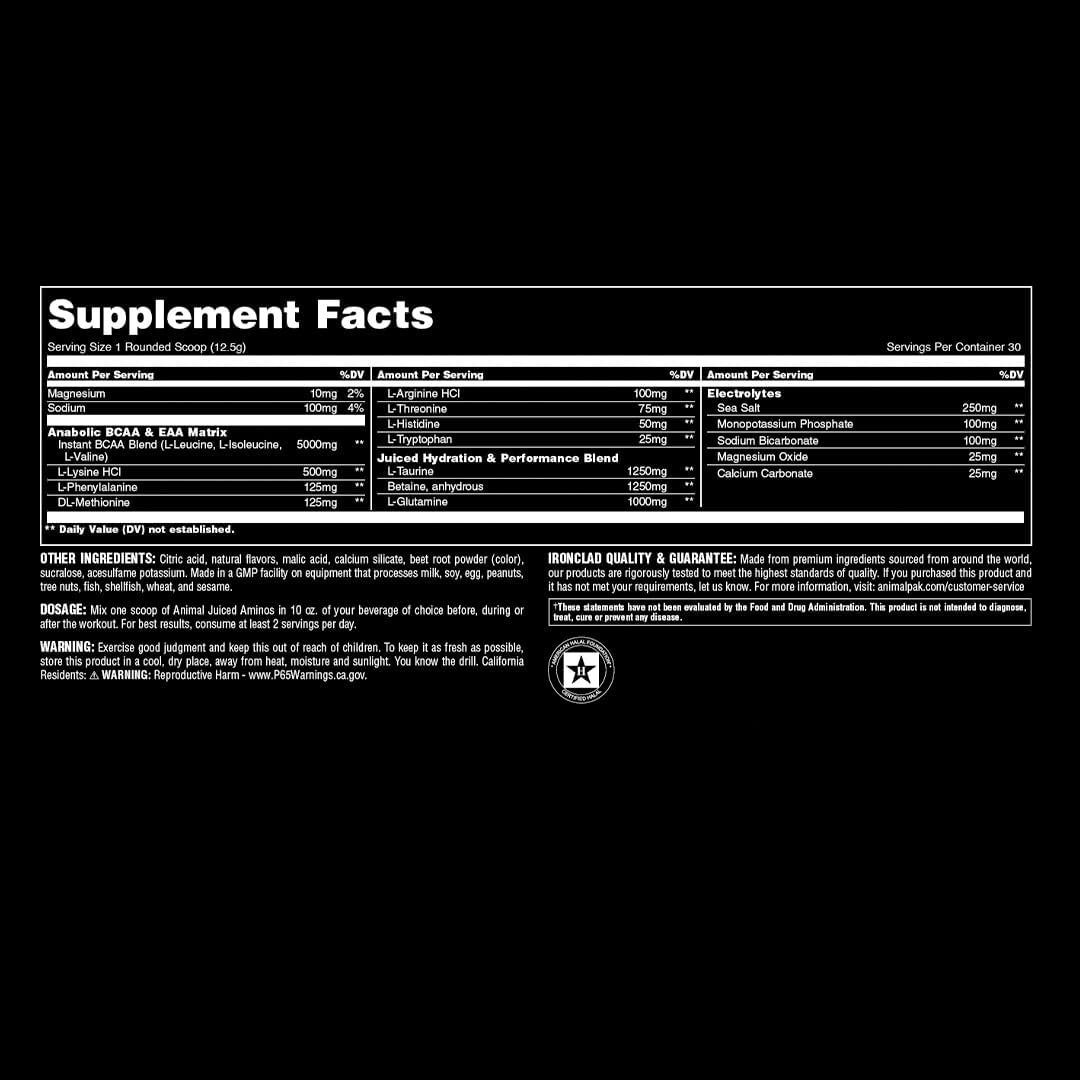 Animal Juiced Aminos 30 Servings - Fruit Punch
