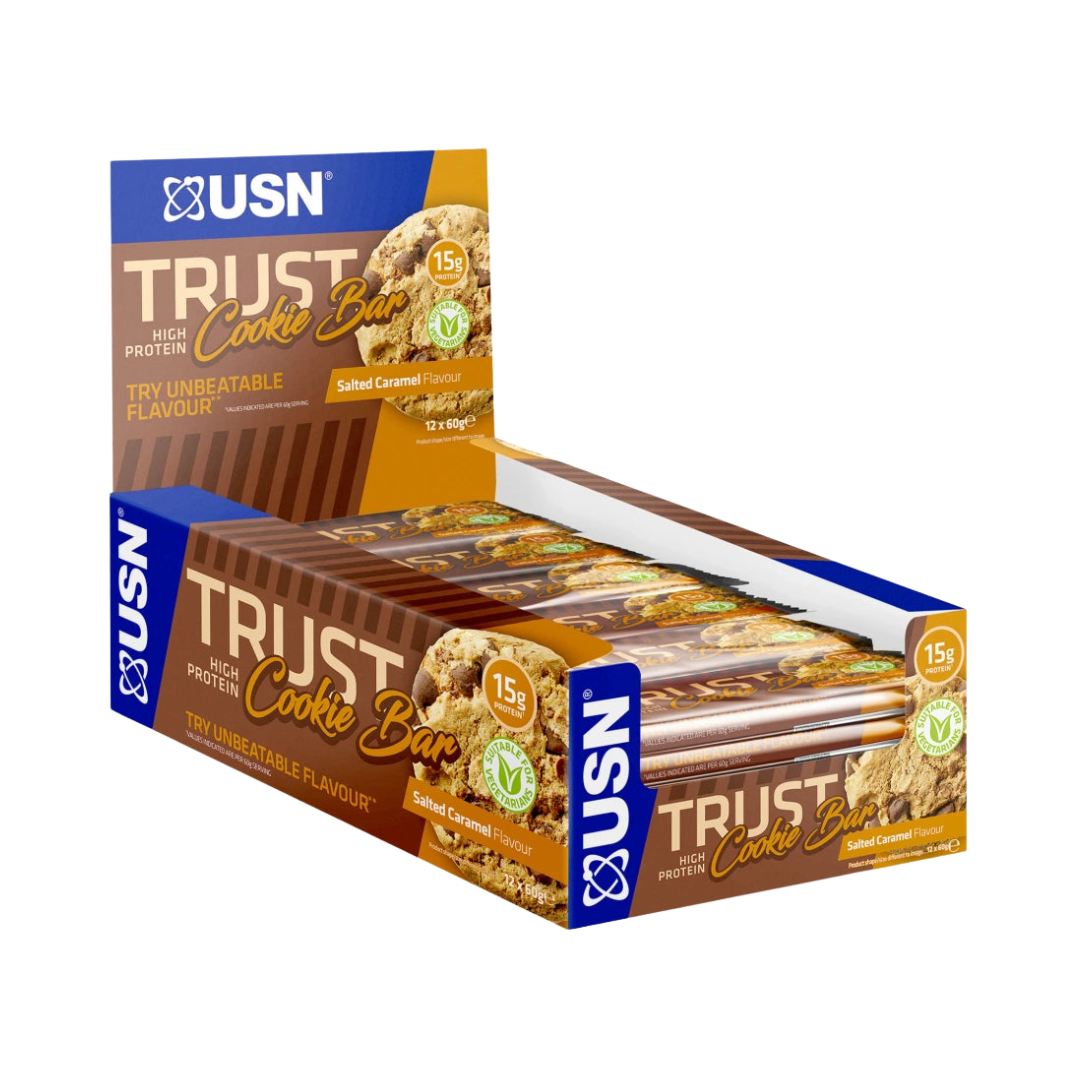 USN Trust Cookie Bars 12x60g - Salted Caramel