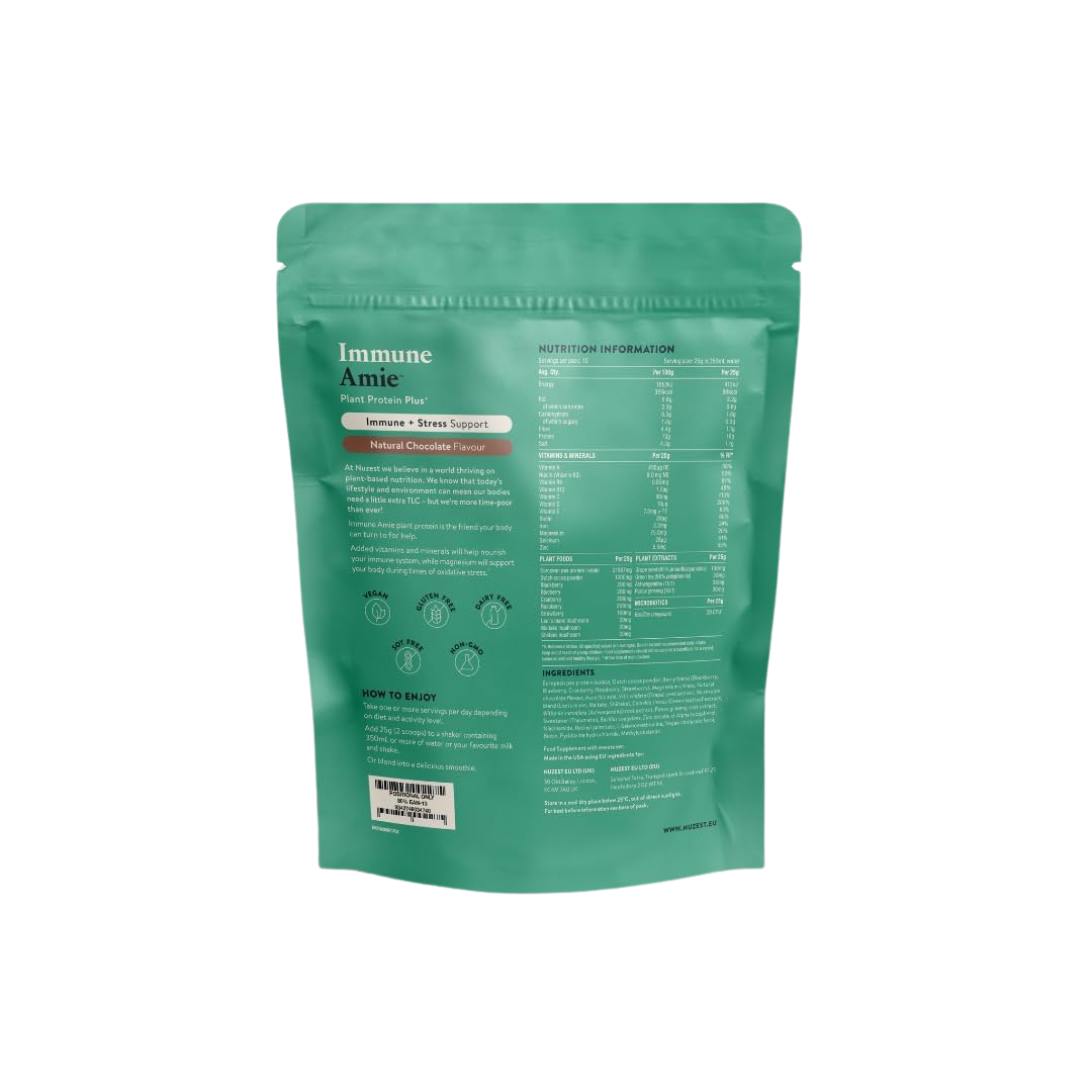 Nuzest Plant Protein Plus+ - Immune Amie 250g Natural Chocolate Flavour