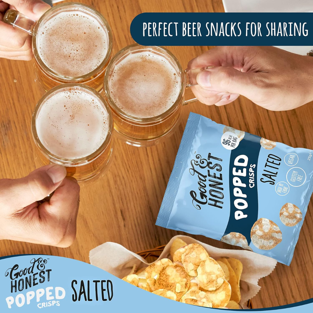 Good & Honest Popped Crisps 24x23g - Sea Salt