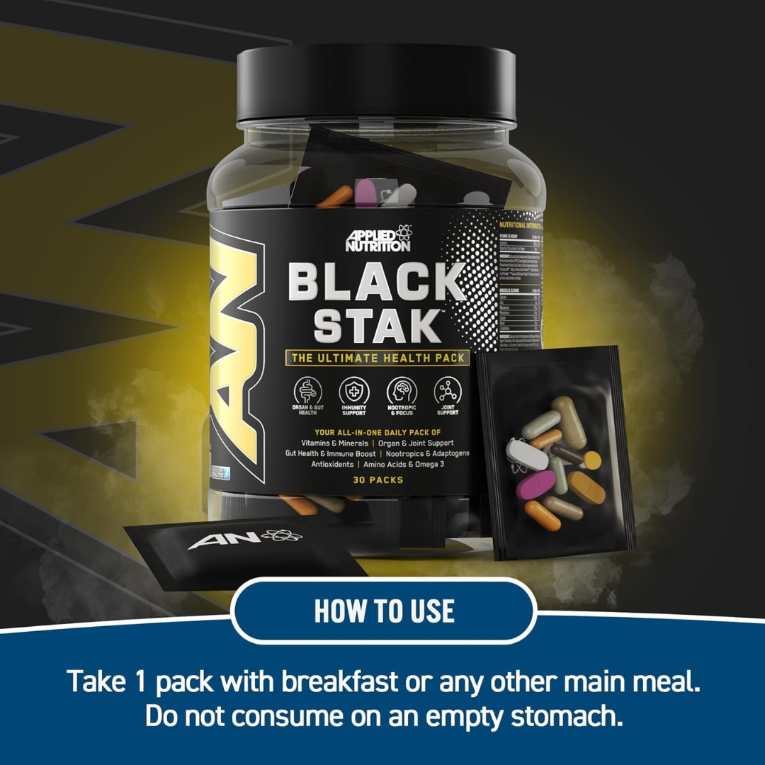Applied Nutrition Black Stak- Ultimate Health Pack 30 Sachets