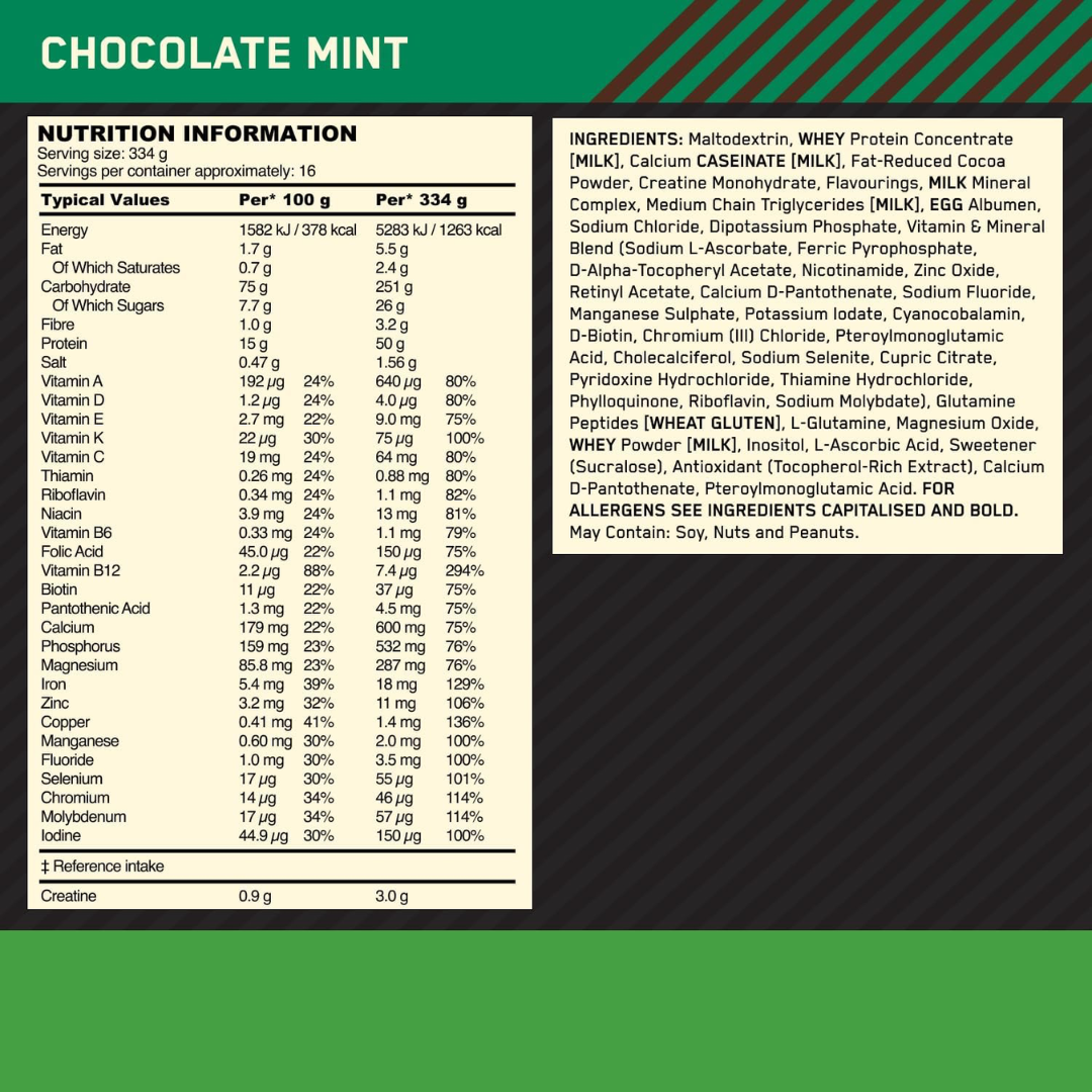 Optimum Nutrition Serious Mass 5.45kg - Chocolate