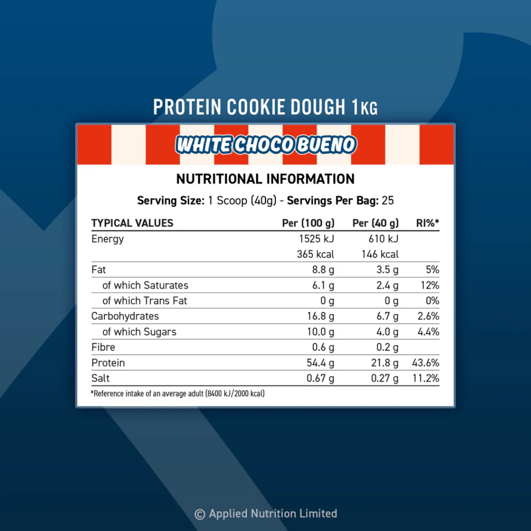 Applied Nutrition Protein Cookie Dough 1kg - Vanilla Ice Cream