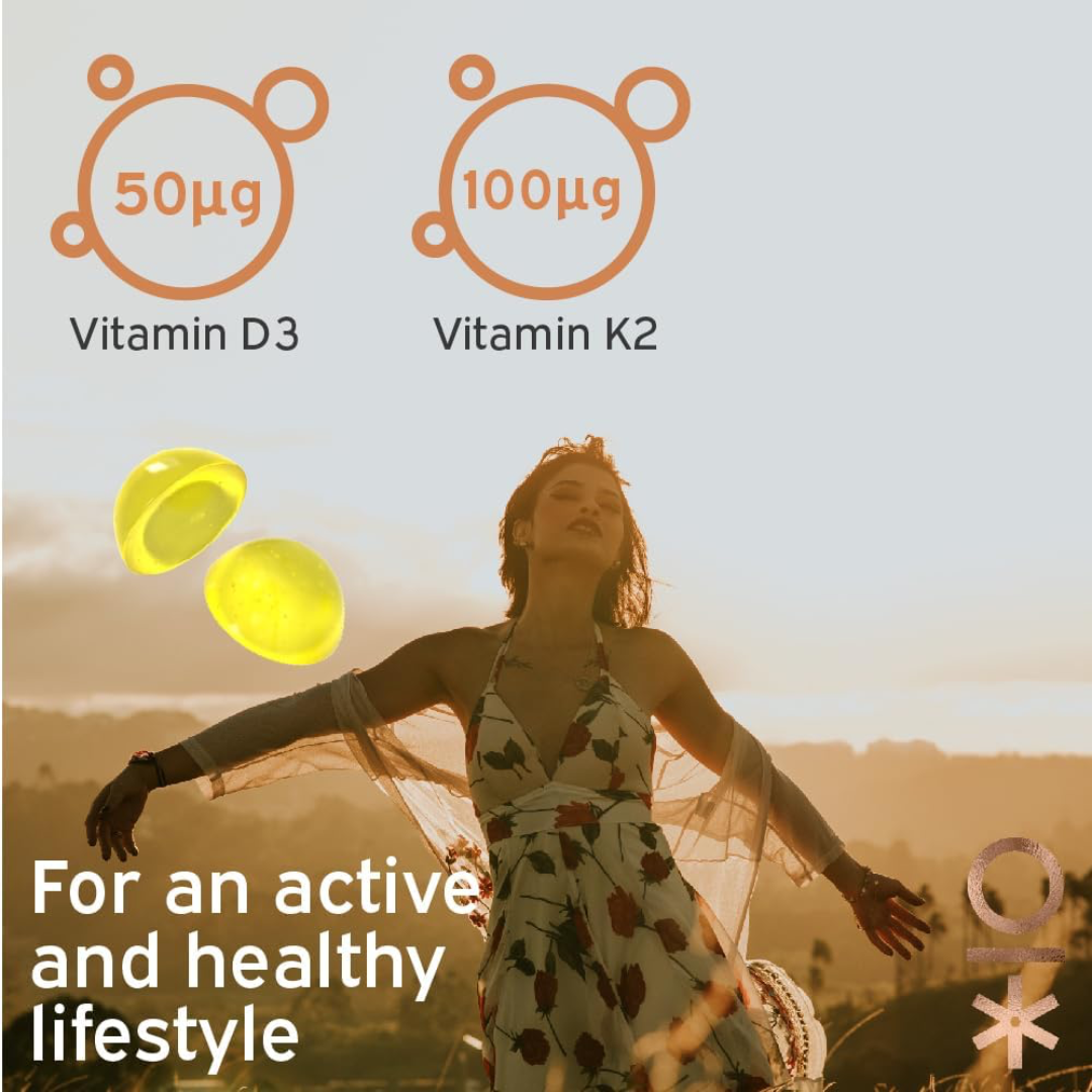 Nutriburst Vitamin D3 + K2 60 Gummies Lemon