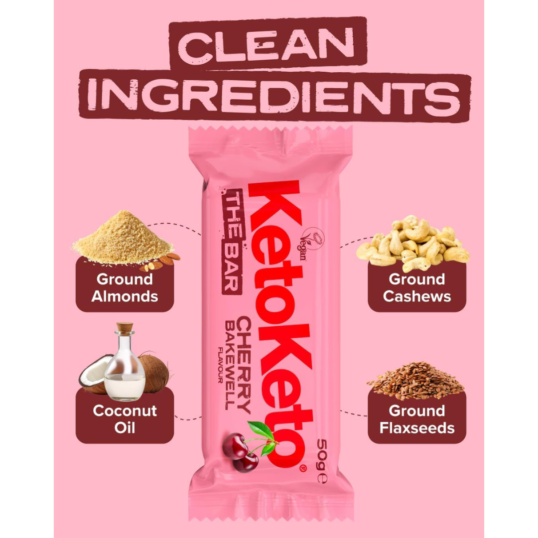 KetoKeto Bar 12x50g - Lemon and Poppy Seed