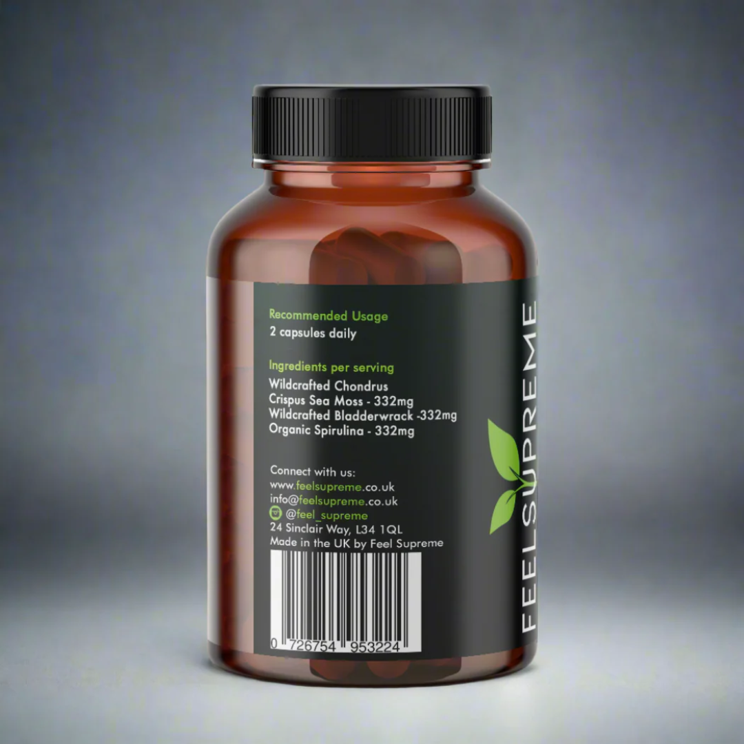 Feel Supreme Seamoss with Bladderwrack and Spirulina | Detox Blend 90 Veg Caps