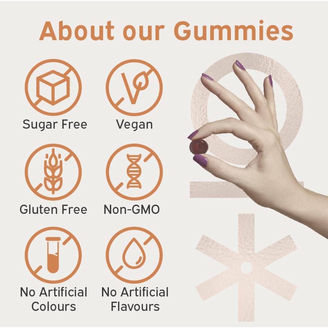 Nutriburst Zen Flo 60 Gummies Raspberry