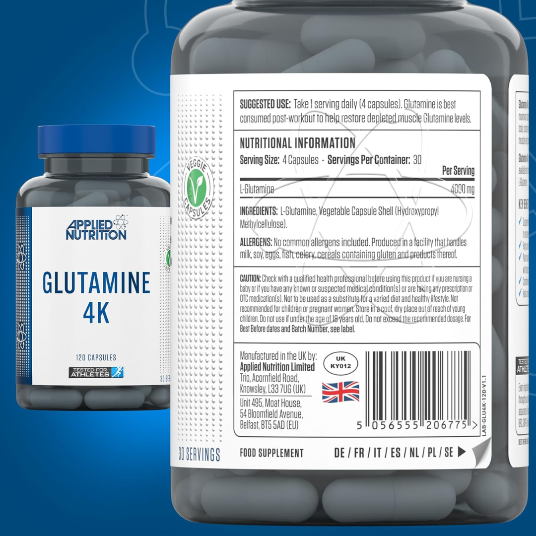 Applied Nutrition Glutamine 4K 120 Veg Caps