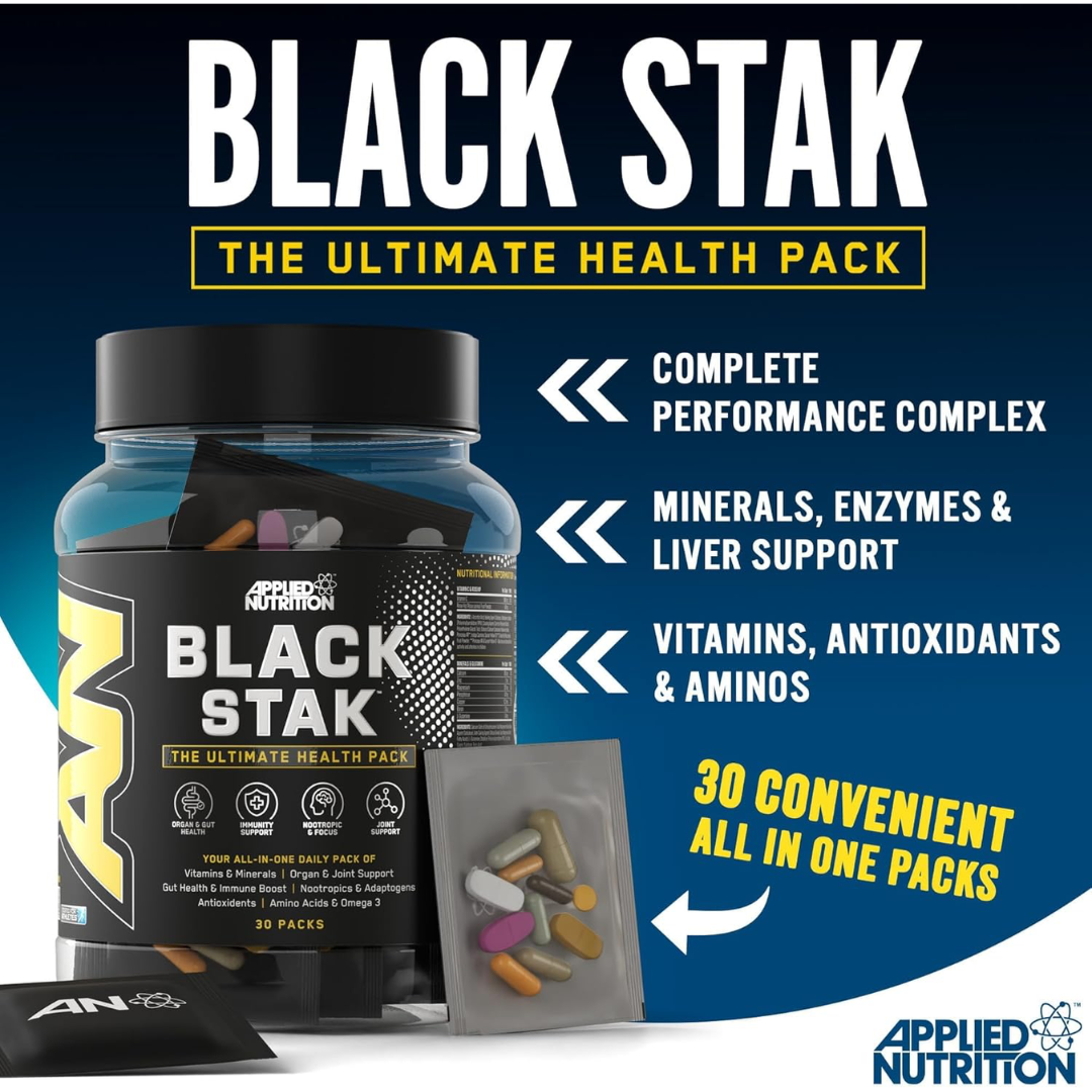 Applied Nutrition Black Stak- Ultimate Health Pack 30 Sachets