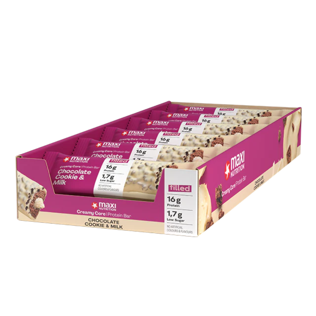 MaxiNutrition Creamy Core Bar 12x45g - Chocolate Cookie & Milk