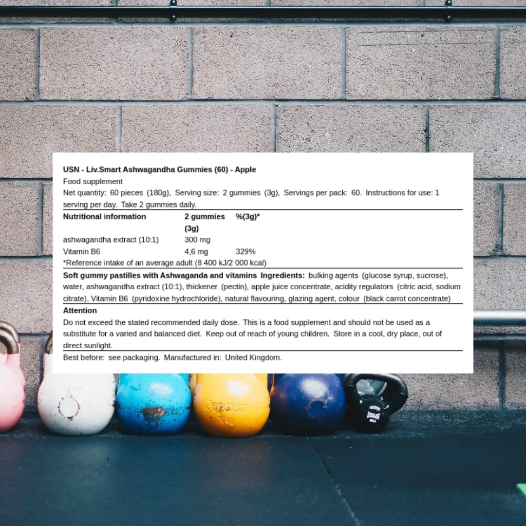 USN Liv.Smart Ashwagandha Gummies 60 Softgels
