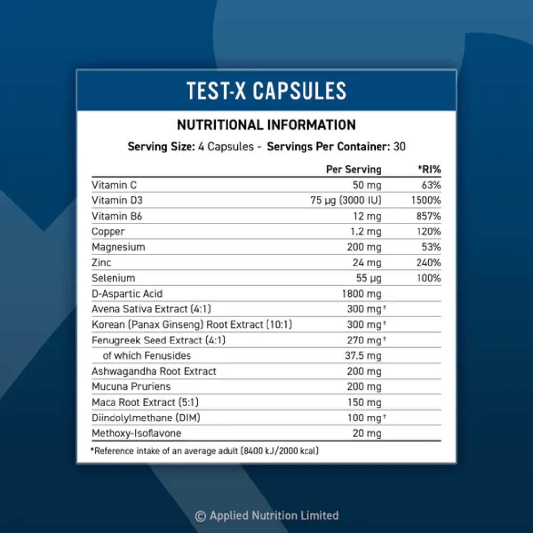 Applied Nutrition Test X 120 Veg Caps