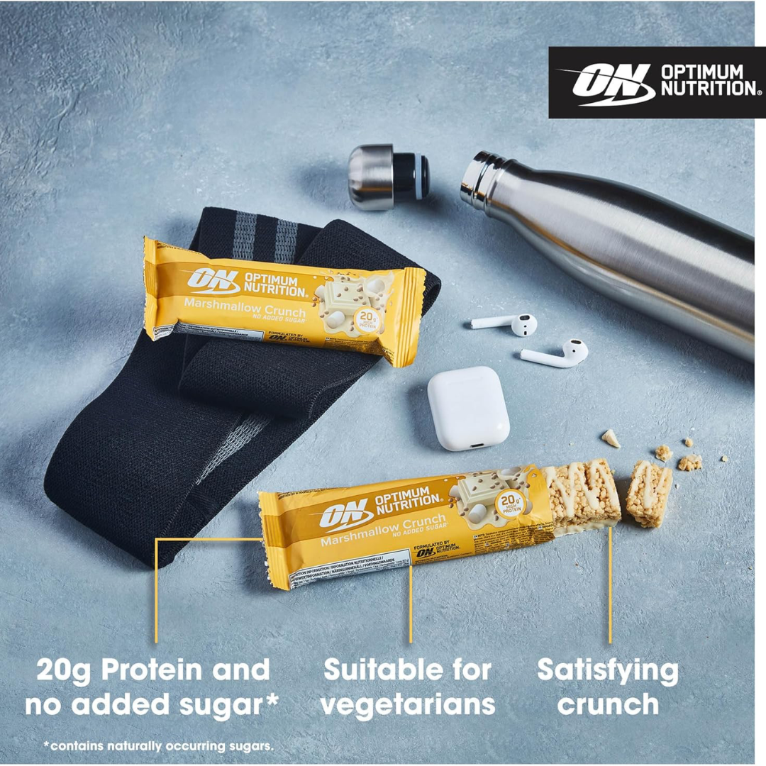 Optimum Nutrition Crunch Bar Box Of 10 - Marshmallow