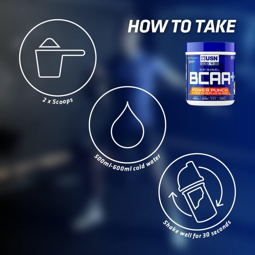 USN BCAA Power Punch 400g - Blue Raspberry