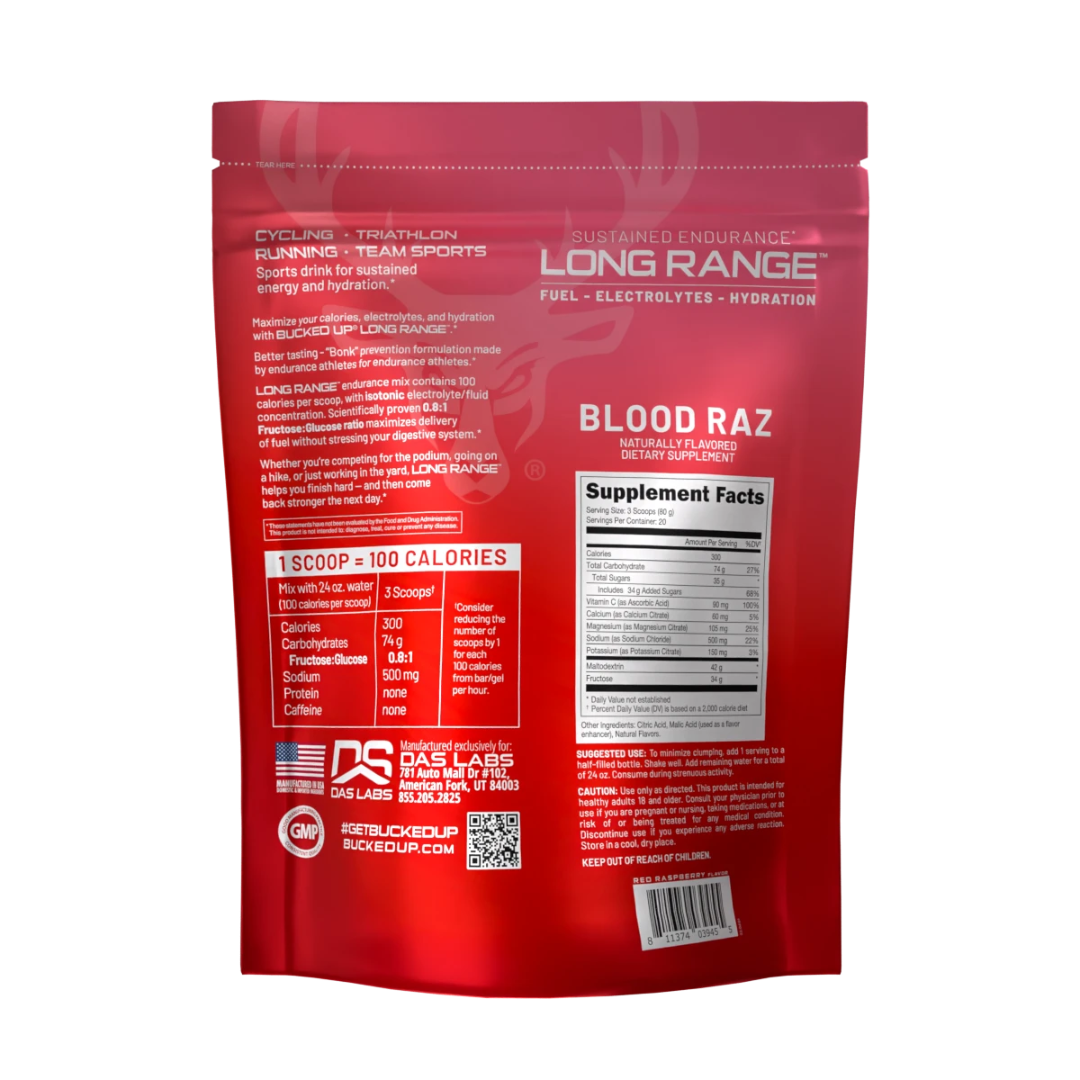 Bucked Up Long Range Endurance 1600g - Blood Raz