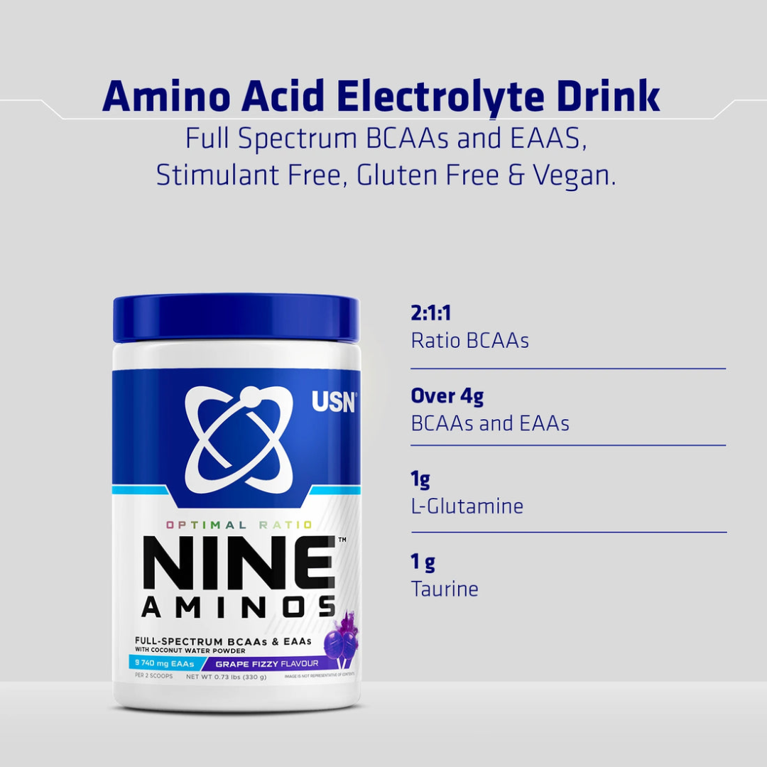 USN Nine Aminos 330g - Grape Fizzy Pop