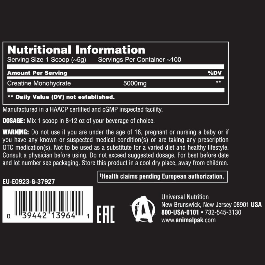 Animal Creatine Powder 500g