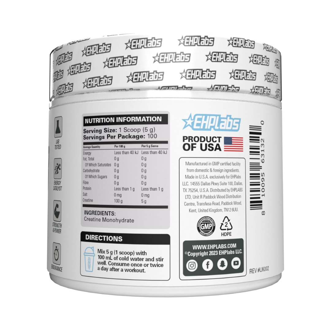 EHP Labs Creatine Monohydrate Crea-8 500g 100 Servings Unflavoured