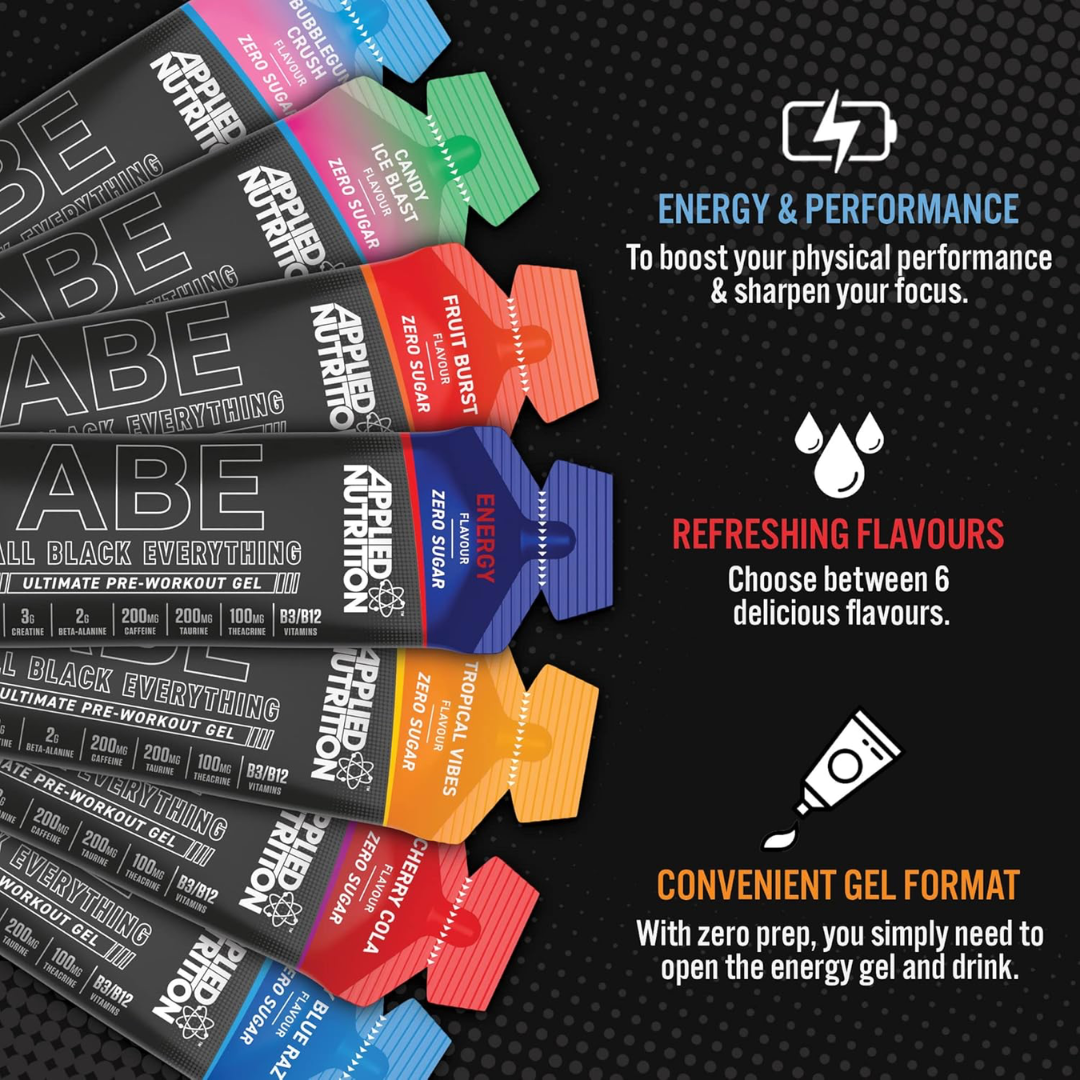 Applied Nutrition ABE All Black Everything Pre Workout Gel 20x60g - Icy Blue Raz