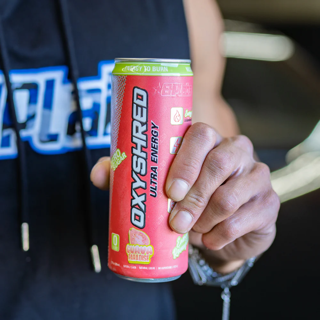 EHP Labs OxyShred Ultra Energy Drink Lightly Carbonated Zero Sugar RTD 12x355ml - Pina Colada