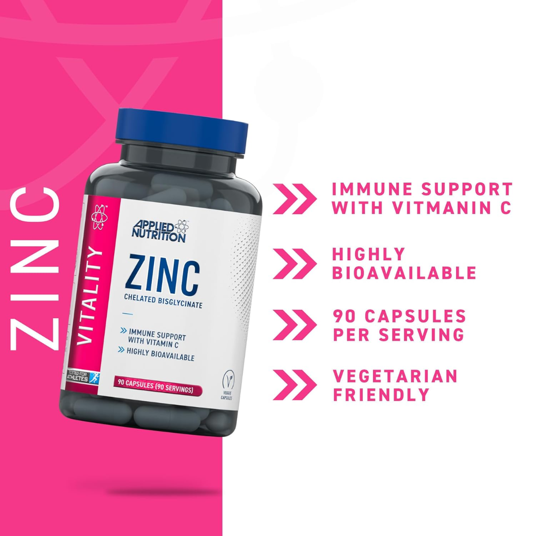 Applied Nutrition VITALITY Zinc 90Veg Caps