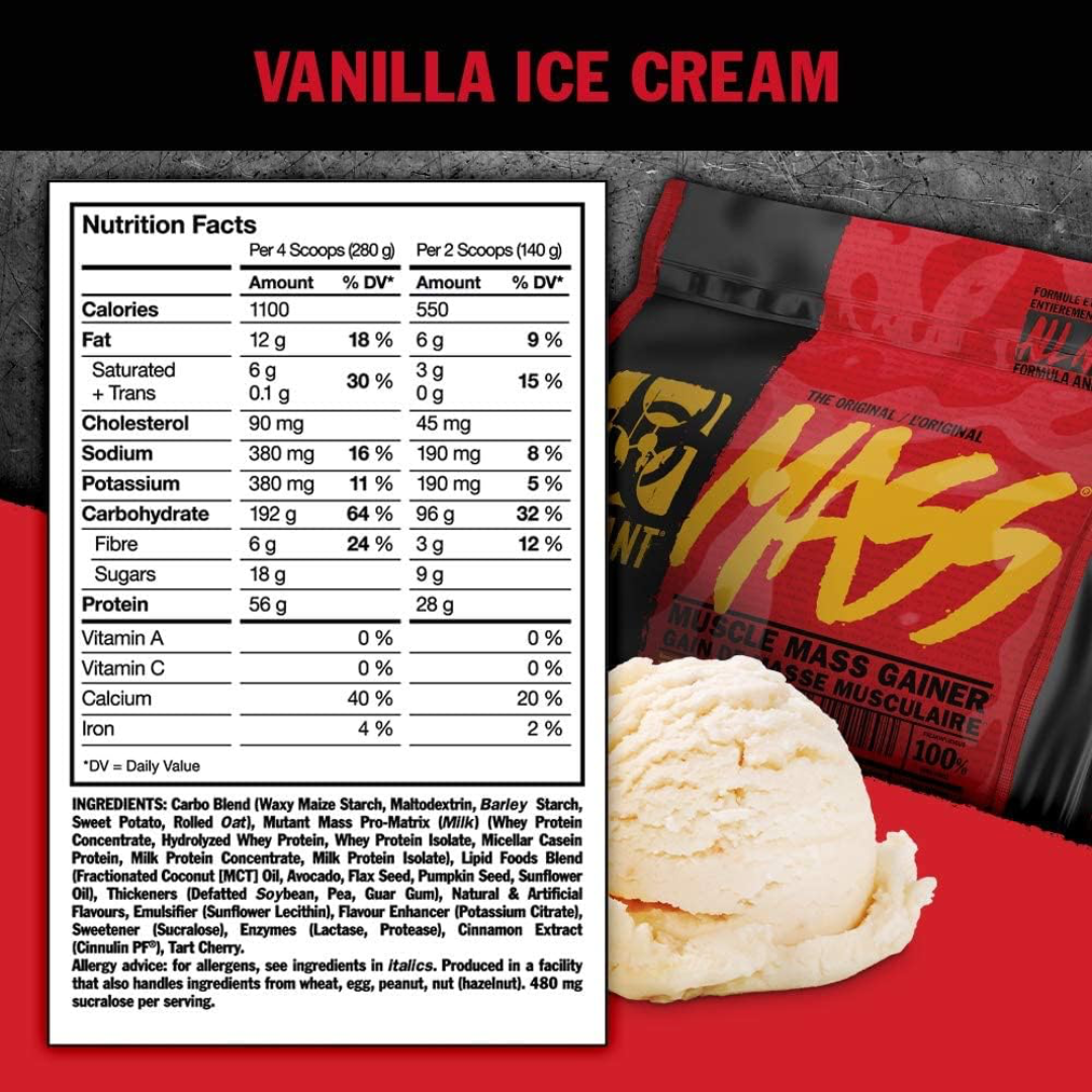 Mutant Mass 2.27kg - Vanilla Ice Cream