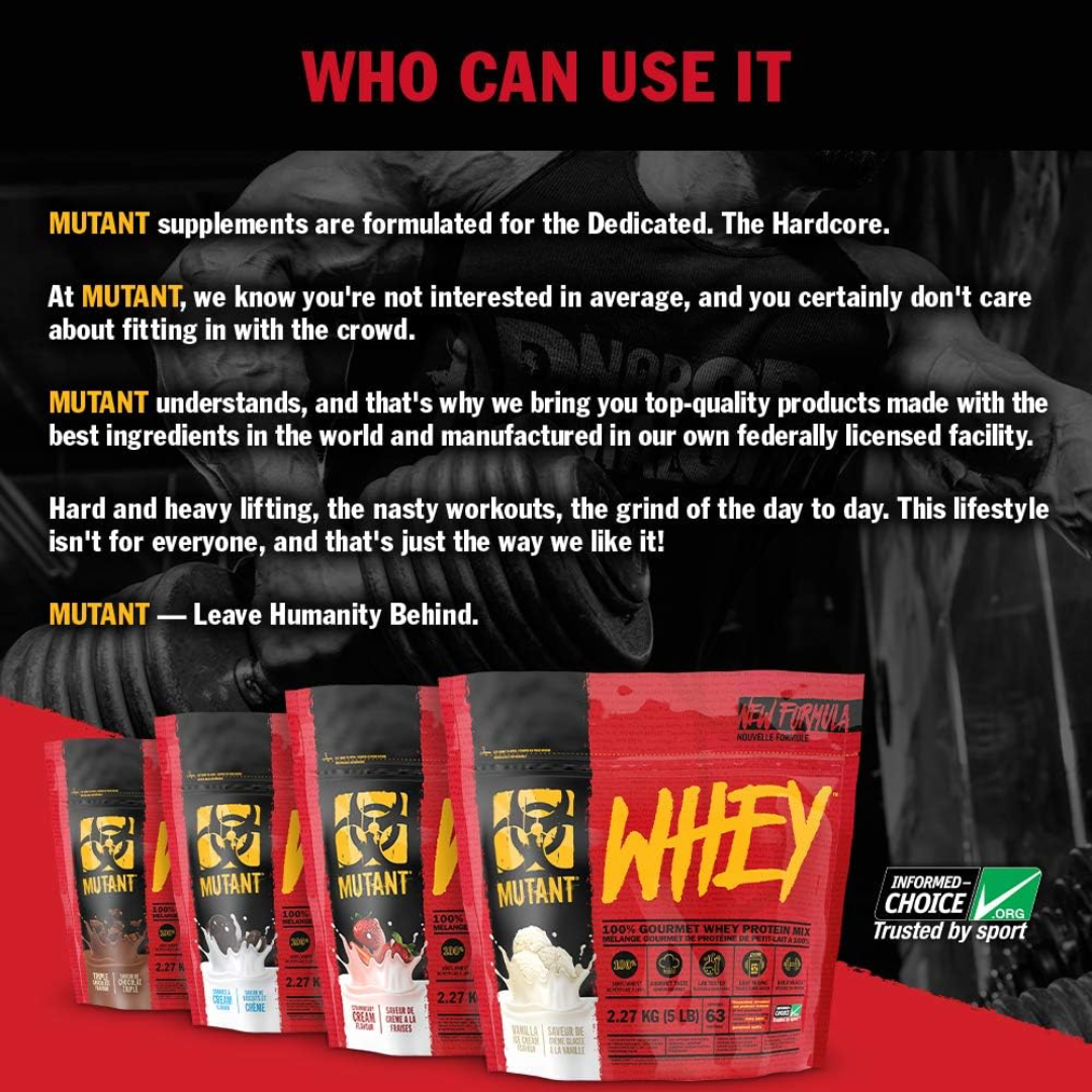 Mutant Whey 2.27kg - Chocolate Fudge Brownie
