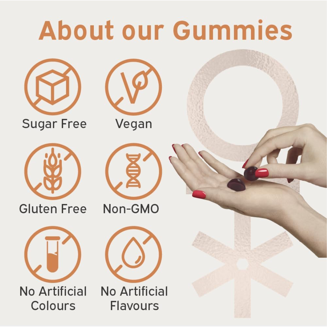 Nutriburst Hair, Skin & Nails 60 Gummies Strawberry