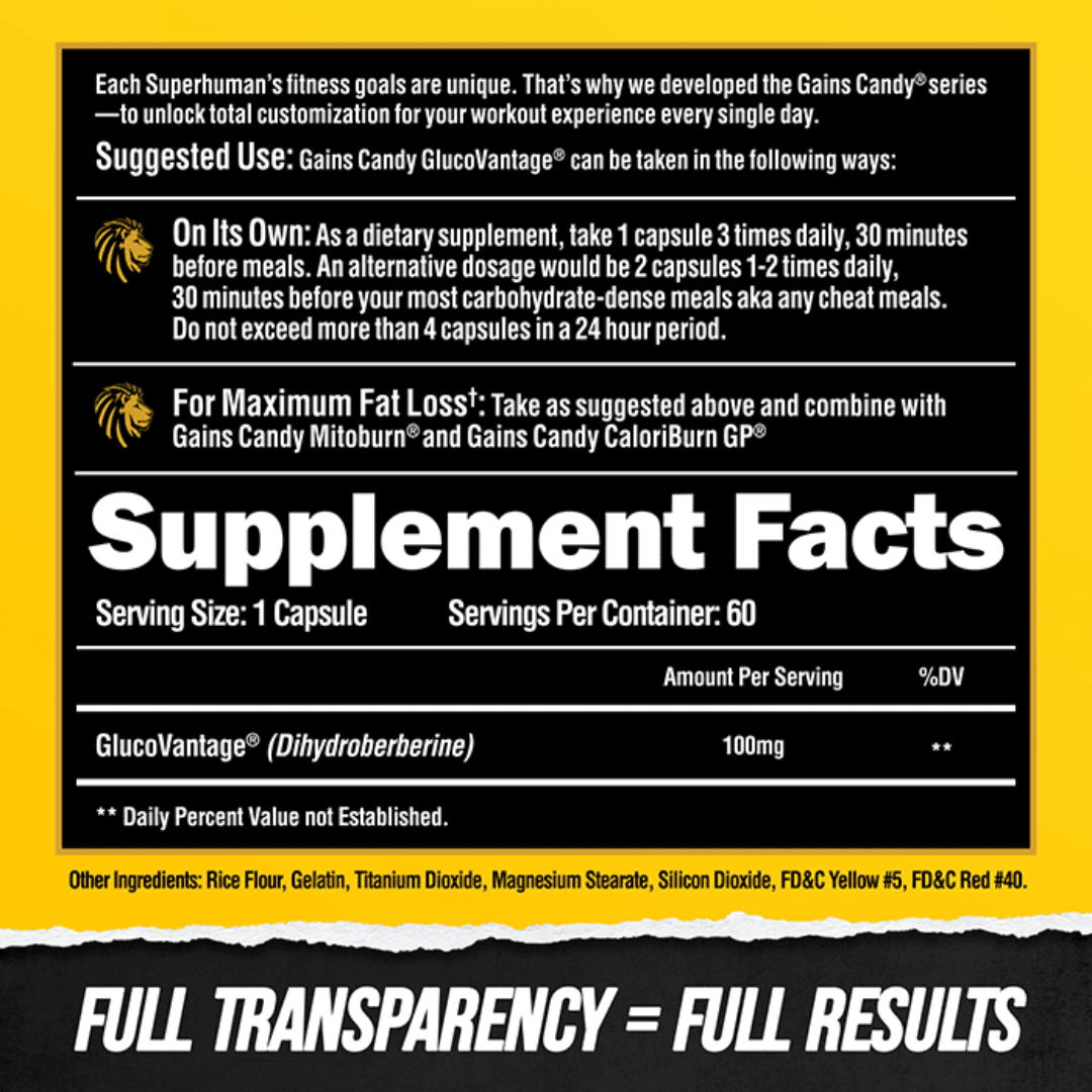 Alpha Lion Gains Candy Glucovantage 60 Caps