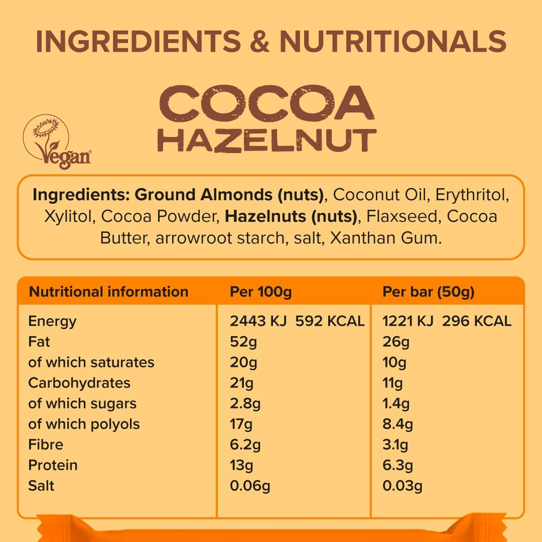 KetoKeto Bar 12x50g - Choc Hazelnut