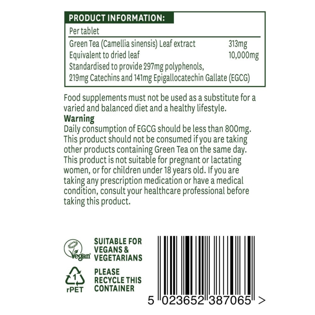 Natures Aid Green Tea 10000mg 60 Tabs
