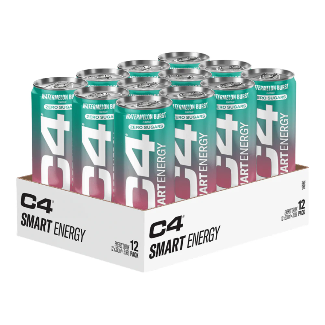 Cellucor C4 Smart Energy Carbonated 12x330ml - Watermelon Burst