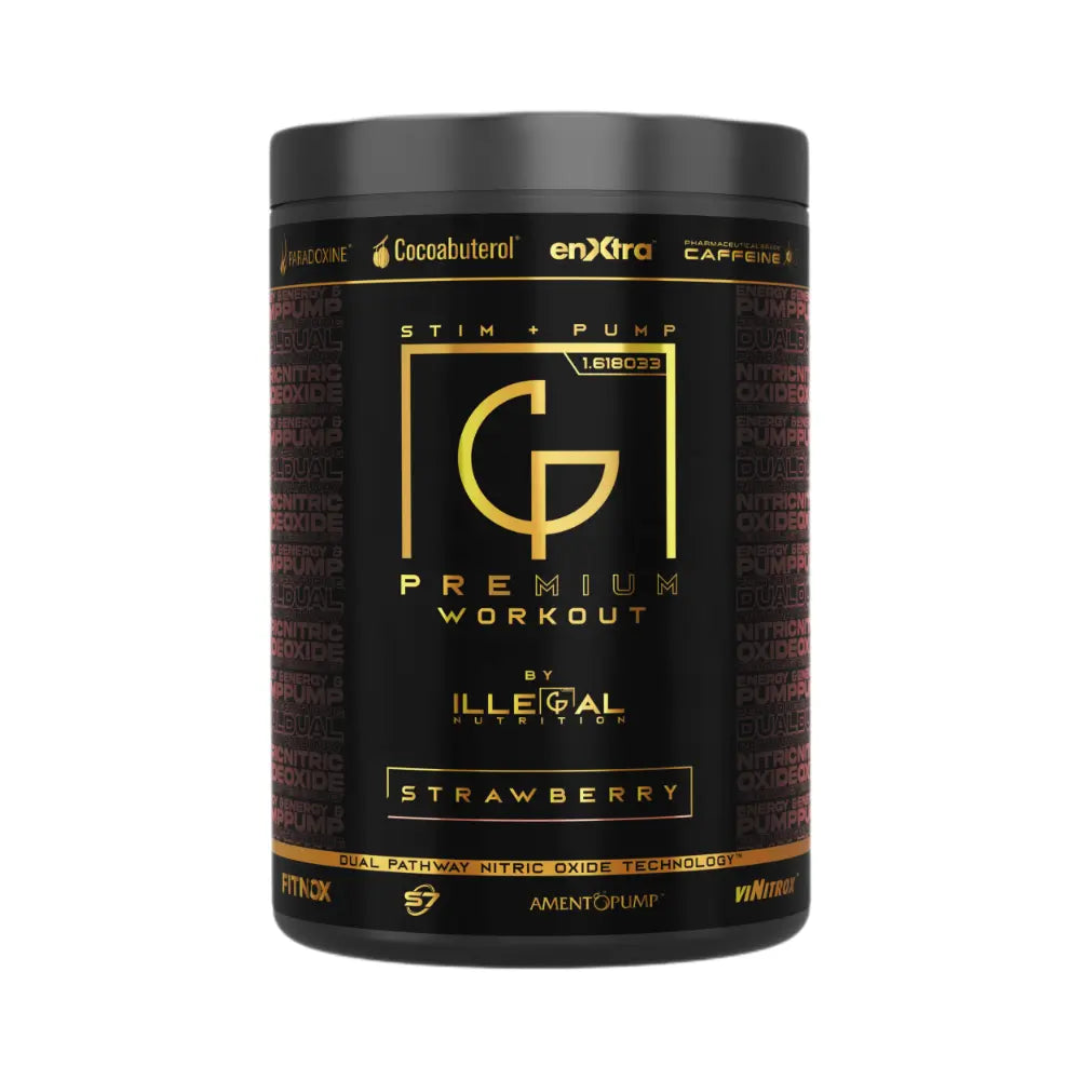 Illegal Nutrition Premium Pre-Workout (Stim + Pump) 193g - Strawberry