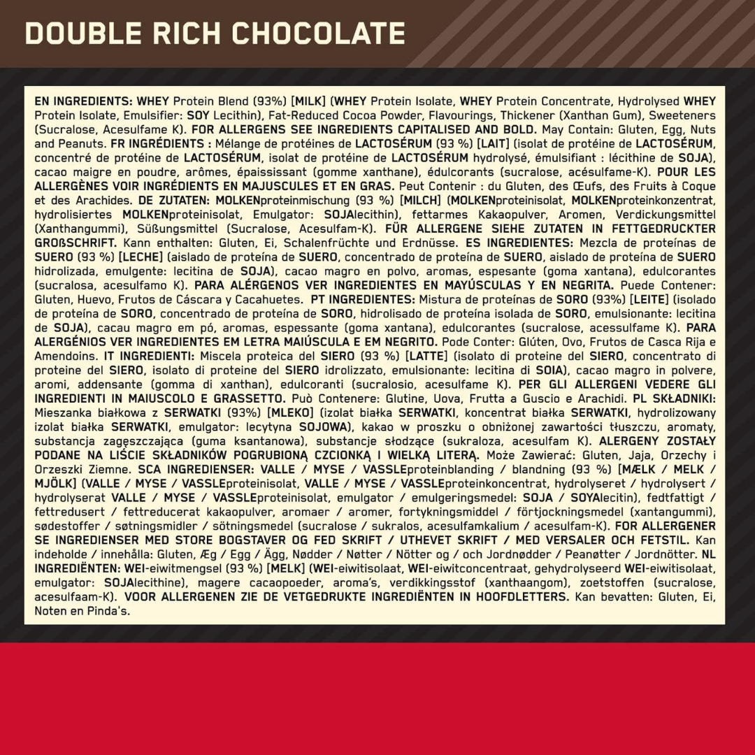 Optimum Nutrition Gold Standard 100% Whey 450g - Double Rich Chocolate