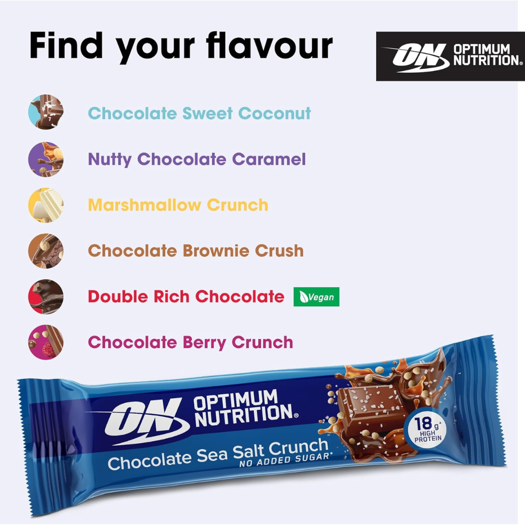 Optimum Nutrition Crunch Bar Box Of 12 - Choc Red Berry