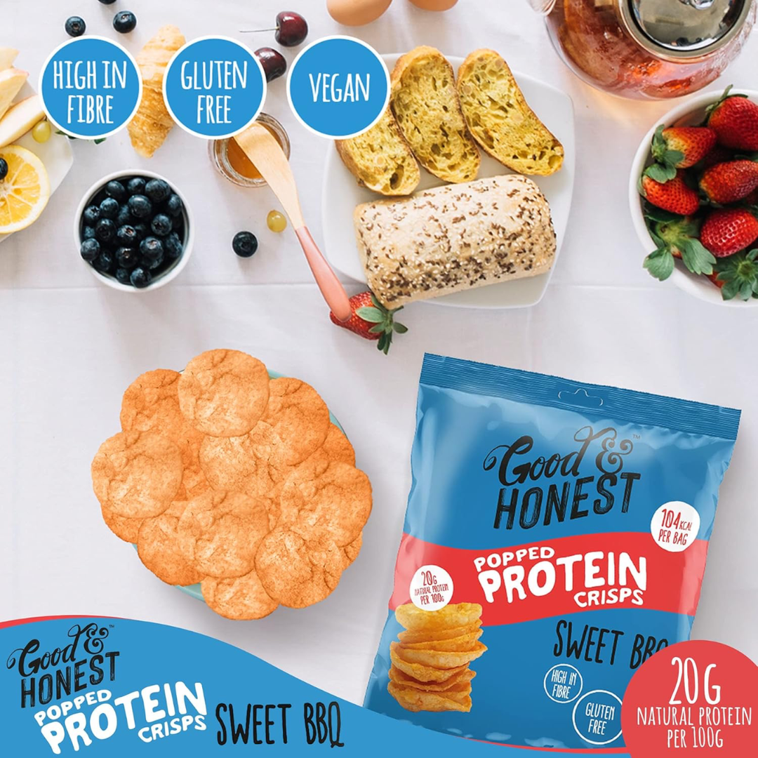 Good & Honest Popped Protein Crisps 24x23g - Salt & Pepper