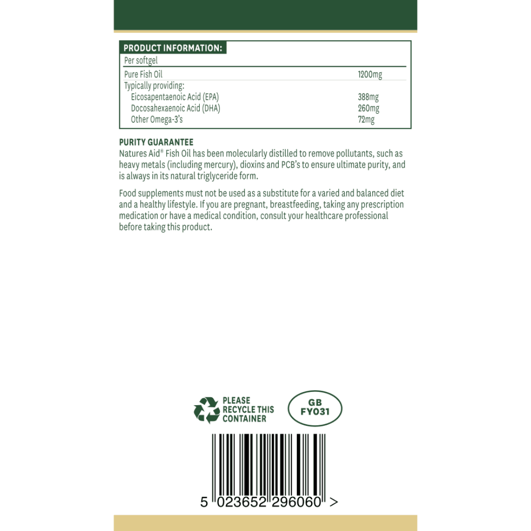 Natures Aid Super Strength Fish Oil (Omega 3) 60 Softgels