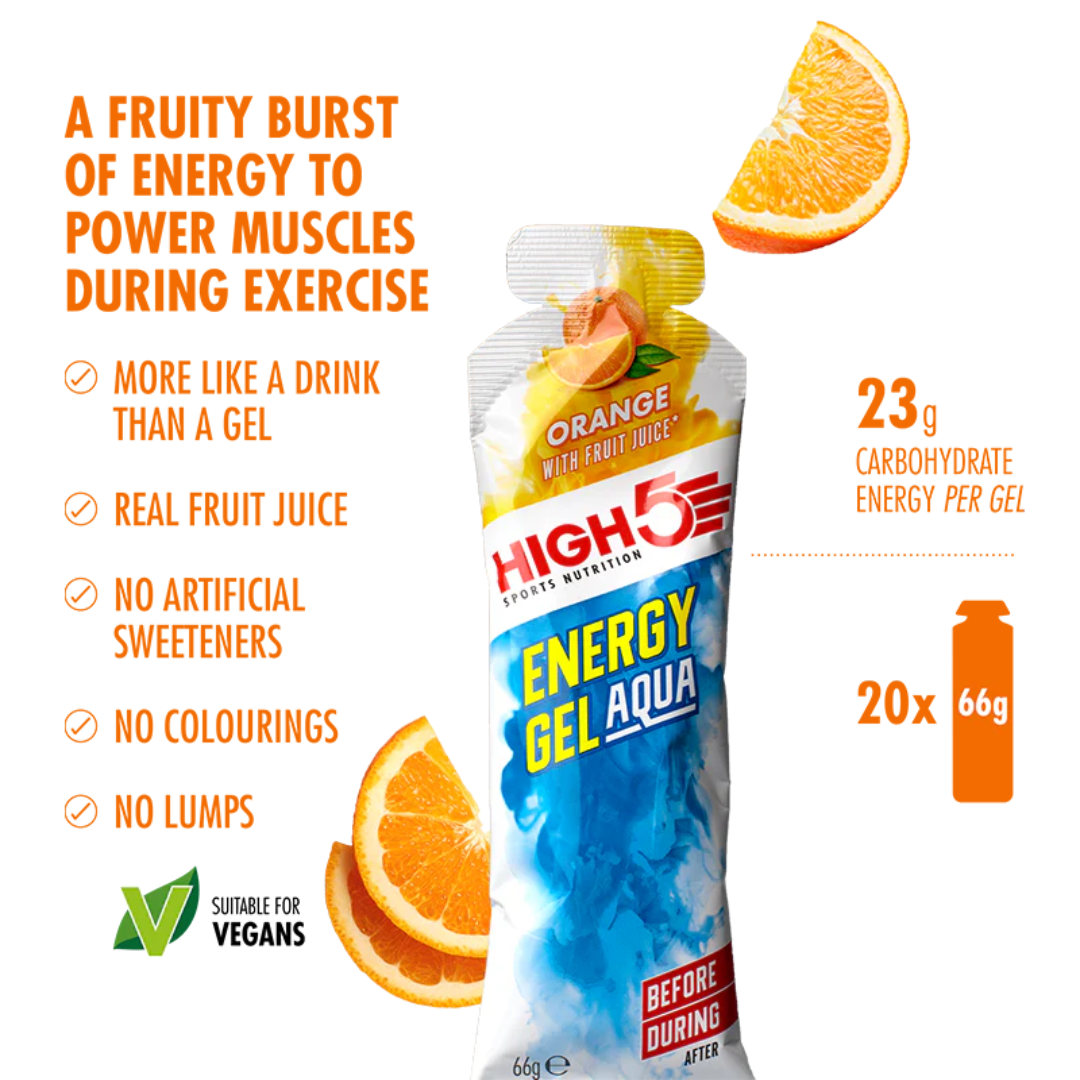 HIGH5 Energy Gel Aqua 20x66g - Orange