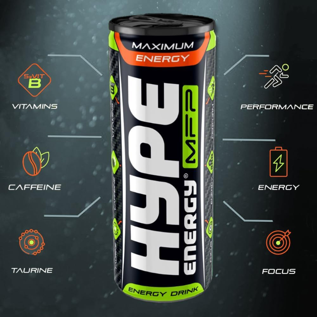 HYPE MFP Zero Sugar 24x250ml Energy Drink
