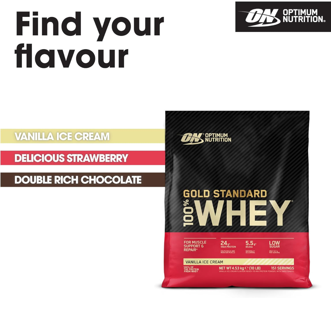 Optimum Nutrition Gold Standard 100% Whey 4.54kg - Vanilla Ice Cream