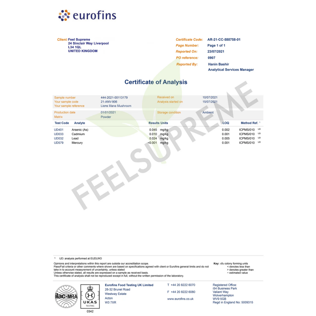 Feel Supreme Lions Mane Extract 60ml