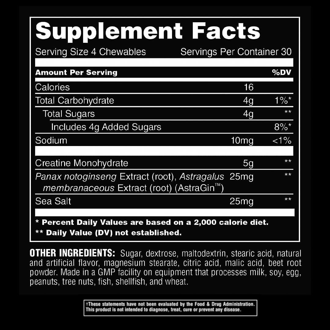 Animal Creatine Chews 120 Tabs - Grape