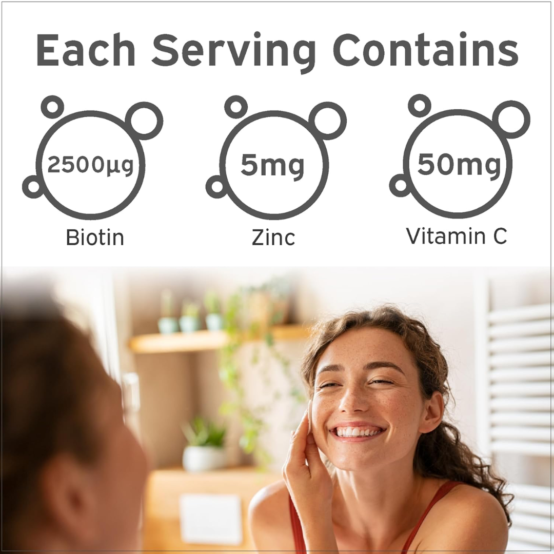 Nutriburst Biotin Powerplus 60 Gummies Strawberry