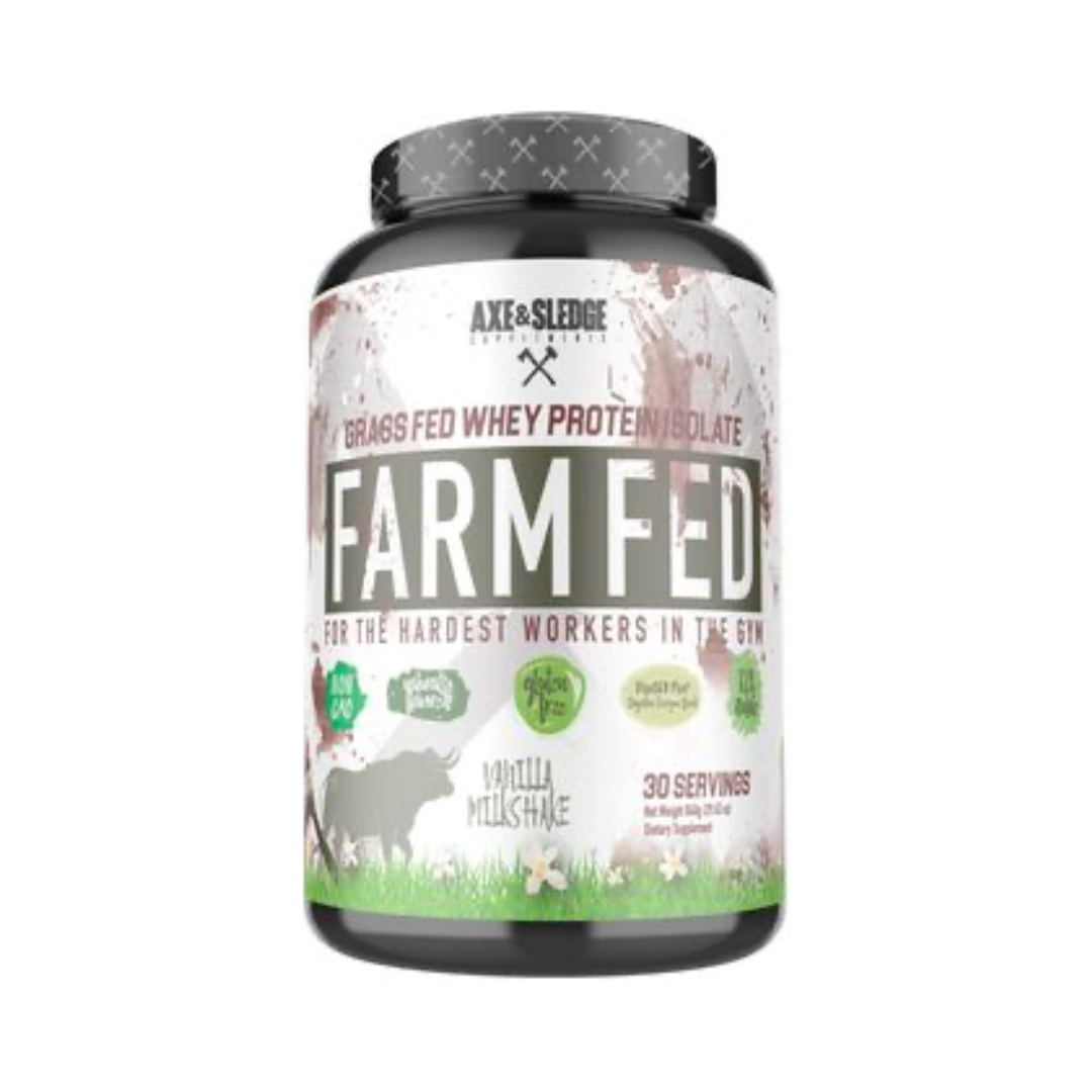 Axe & Sledge Supplements Farm Fed Protein Isolate 30 Servings - Vanilla Milkshake