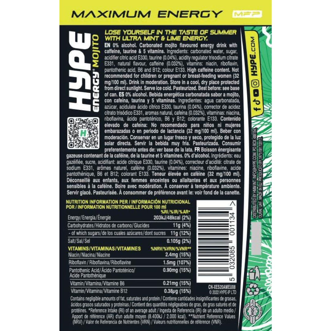 HYPE Mojito Mint & Lime 24x250ml Mint & Lime