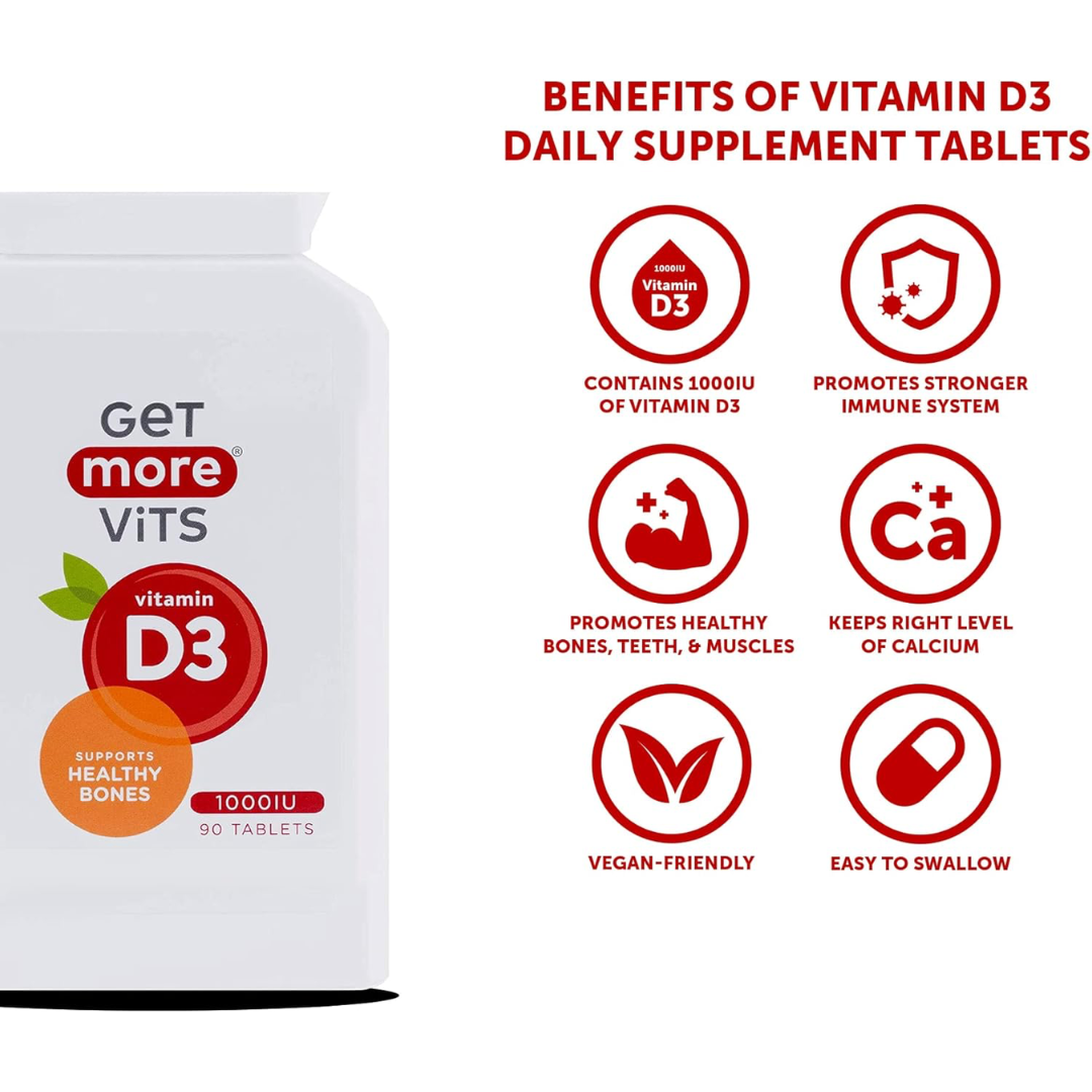 Get More Vits Vitamin D3 90 Tabs