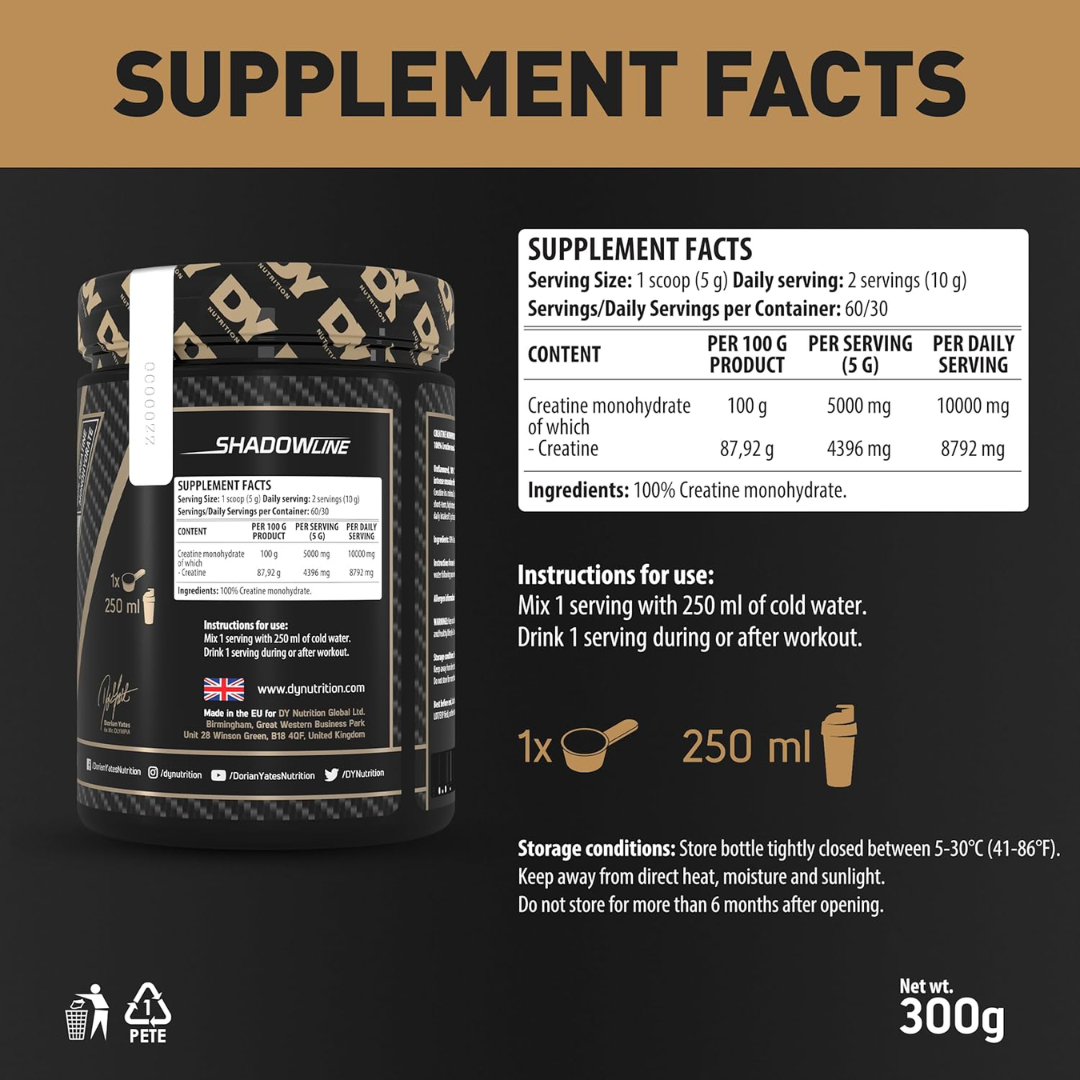 DY Nutrition Creatine Monohydrate 316g