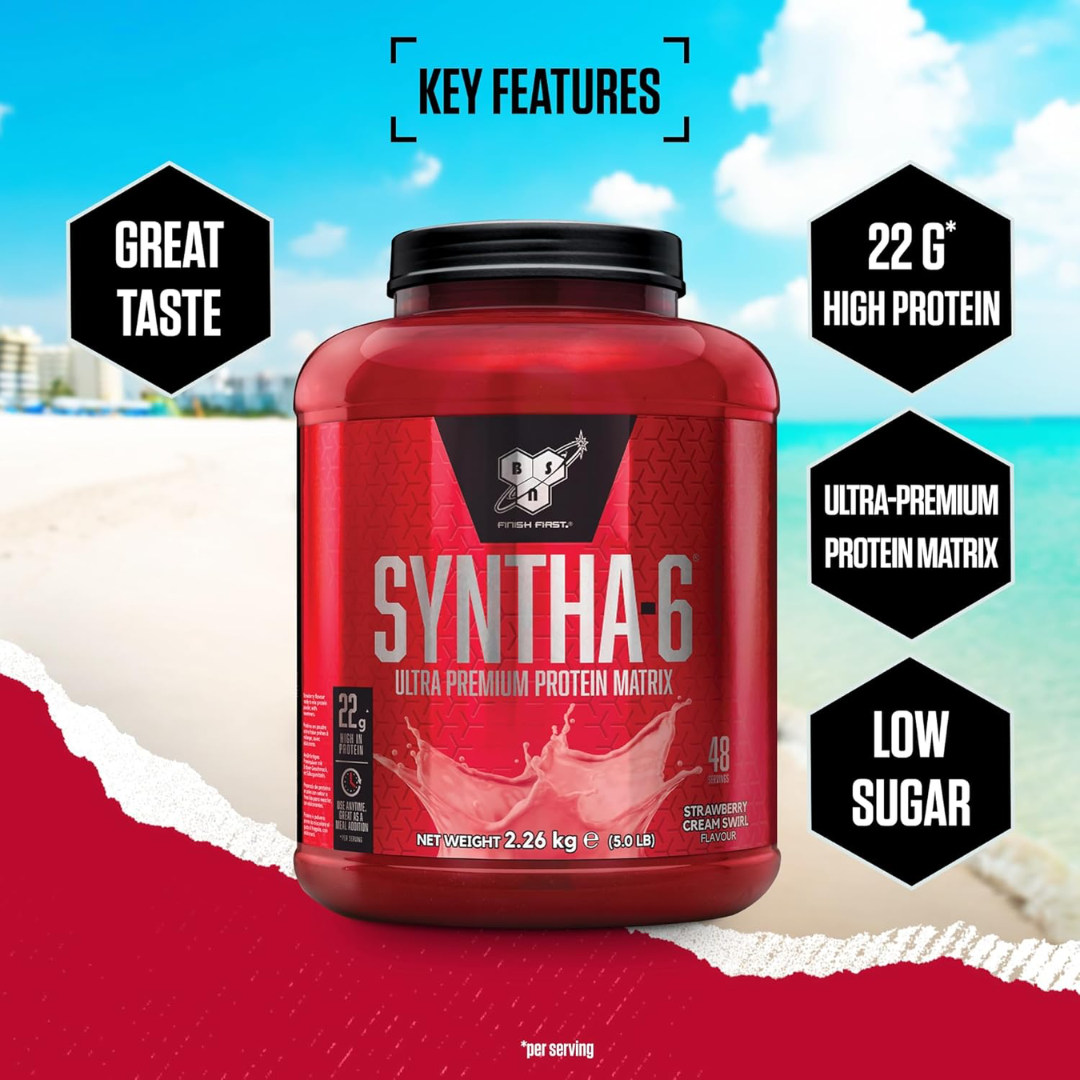 BSN Syntha 6 Limited Edition 2.26kg - Strawberry Cream Swirl