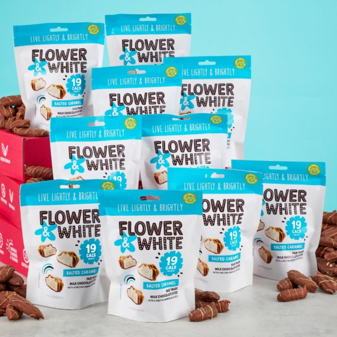 Flower & White Meringue Bites 75g - Raspberry Crumble