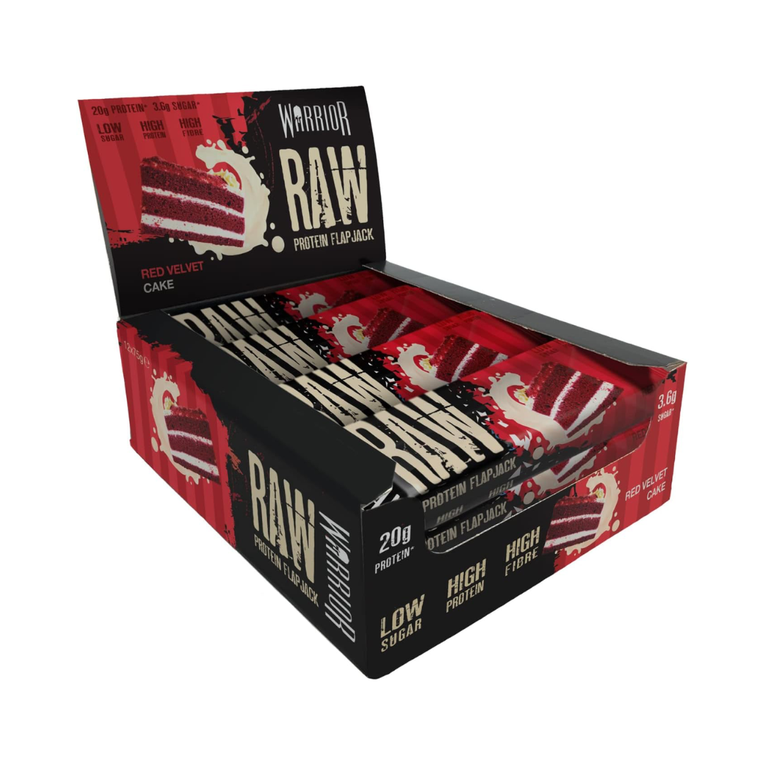 Warrior Raw Protein Flapjack 12x75g - Red Velvet Cake